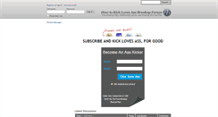 Desktop Screenshot of howtokicklovesass.com